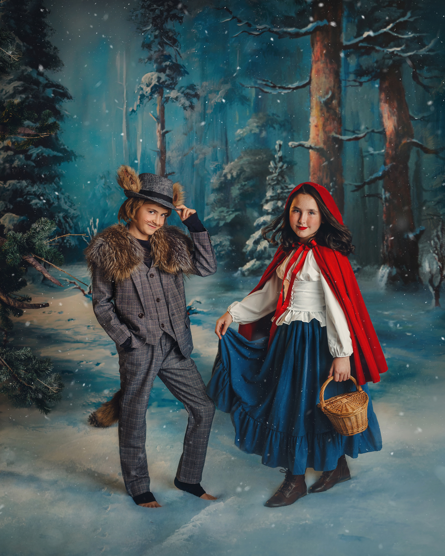 Caperucita y el lobo en el bosque - Estudio Felipe